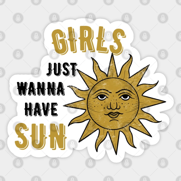 Girls just wanna have sun Sticker by SYLPAT